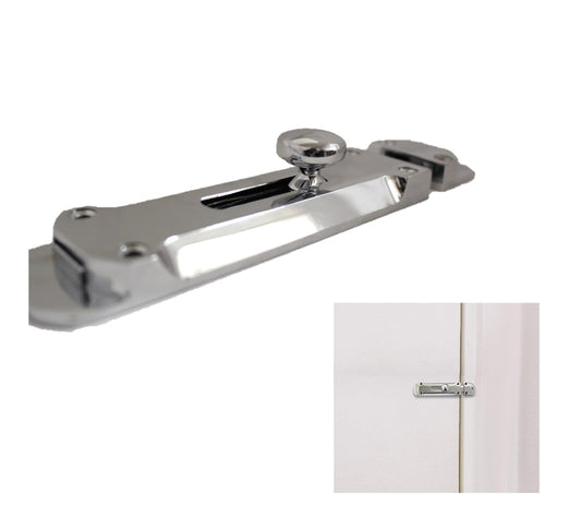 Paire de verrous de porte à pêne plat de 4" et 6" Chromé