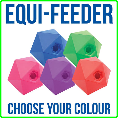 Boule de nourriture moulée monobloc Perry Equestrian Equi-Feeder pour friandises contre l'ennui pour chevaux
