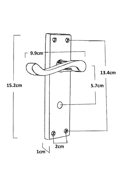Poignées de porte multi-packs style victorien avec levier à volutes - Satiné, 1/4/6 paires