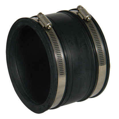 Raccord en caoutchouc 4" pour tuyau de drainage en PVC 110 mm - Raccord de réparation avec clips