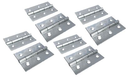 Charnières de porte nickelées de 75 mm (3 po) - Pack multiple