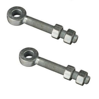Paire de supports à goupille de 12 mm et 12 boulons à œil réglables de 100 mm galvanisés