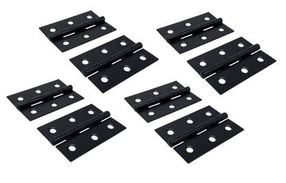 Charnières de porte noires mates de 75 mm (3 po) - Pack multiple