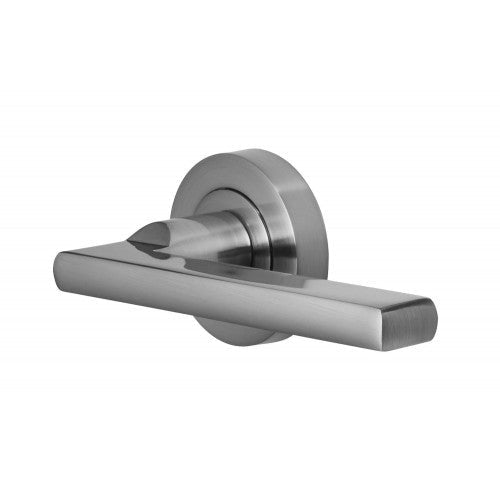 Poignées à levier design Vision CHROME POLI Vela sur rosace ronde de 50 mm