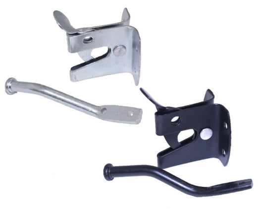 Lot de 2 loquets de portail automatiques pour portes de jardin, abris de jardin, noir galvanisé