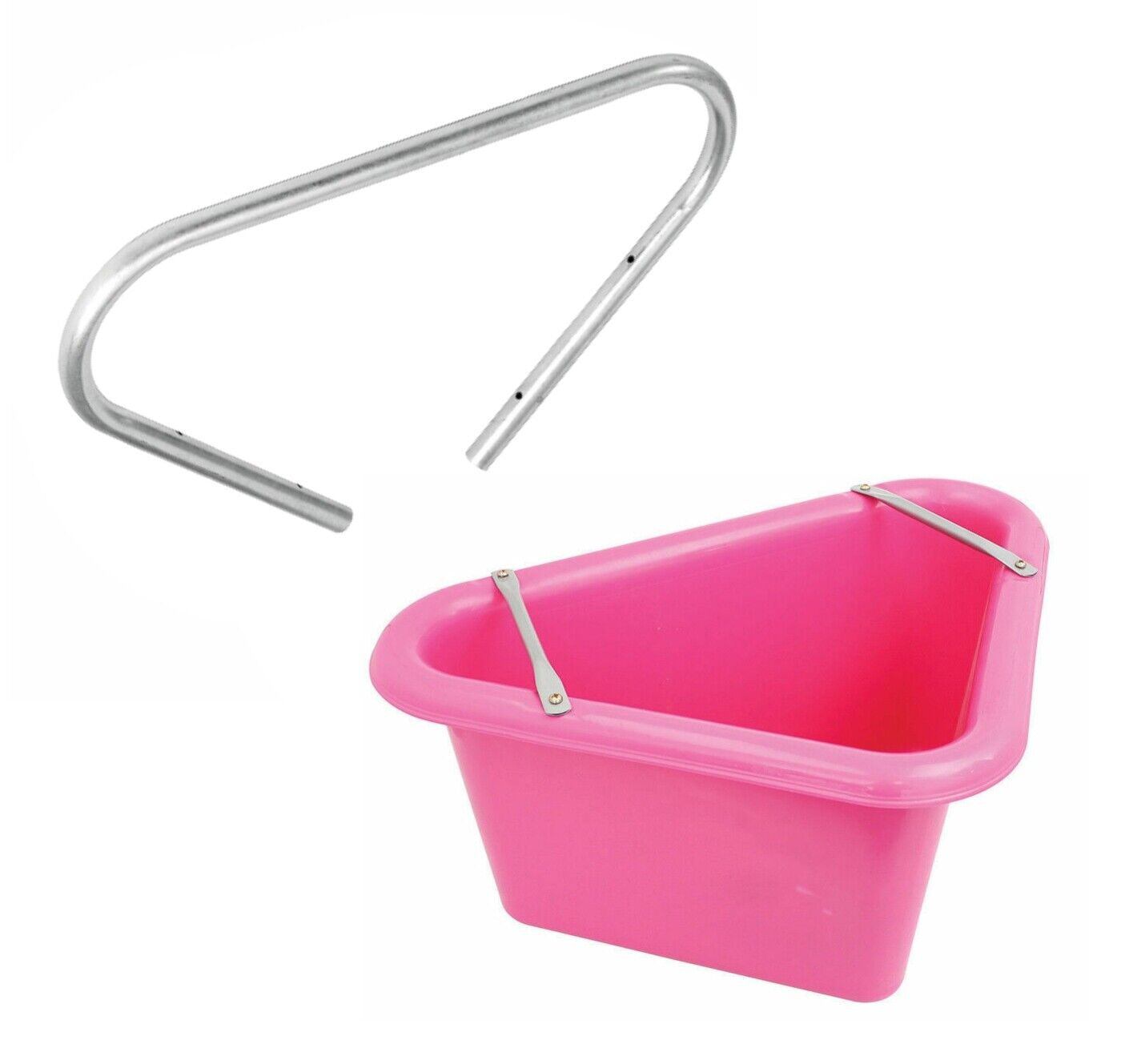 Mangeoire triangulaire Perry Equestrian pour chevaux, eau et support