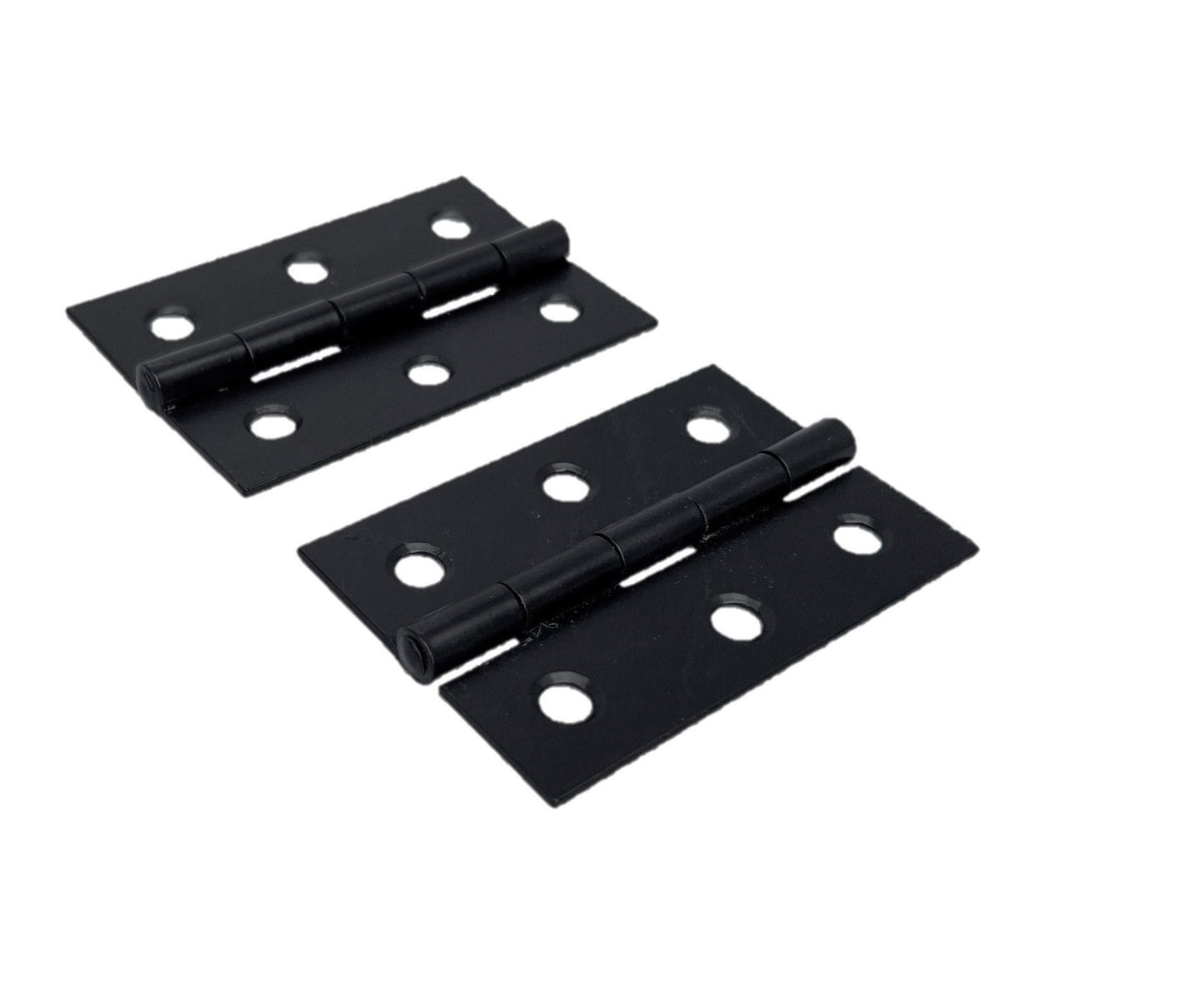 Charnières de porte noires mates de 75 mm (3 po) - Pack multiple