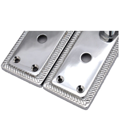 Poignées de porte chromées élégantes de style géorgien, loquet à levier, poignée de porte à bord cordé