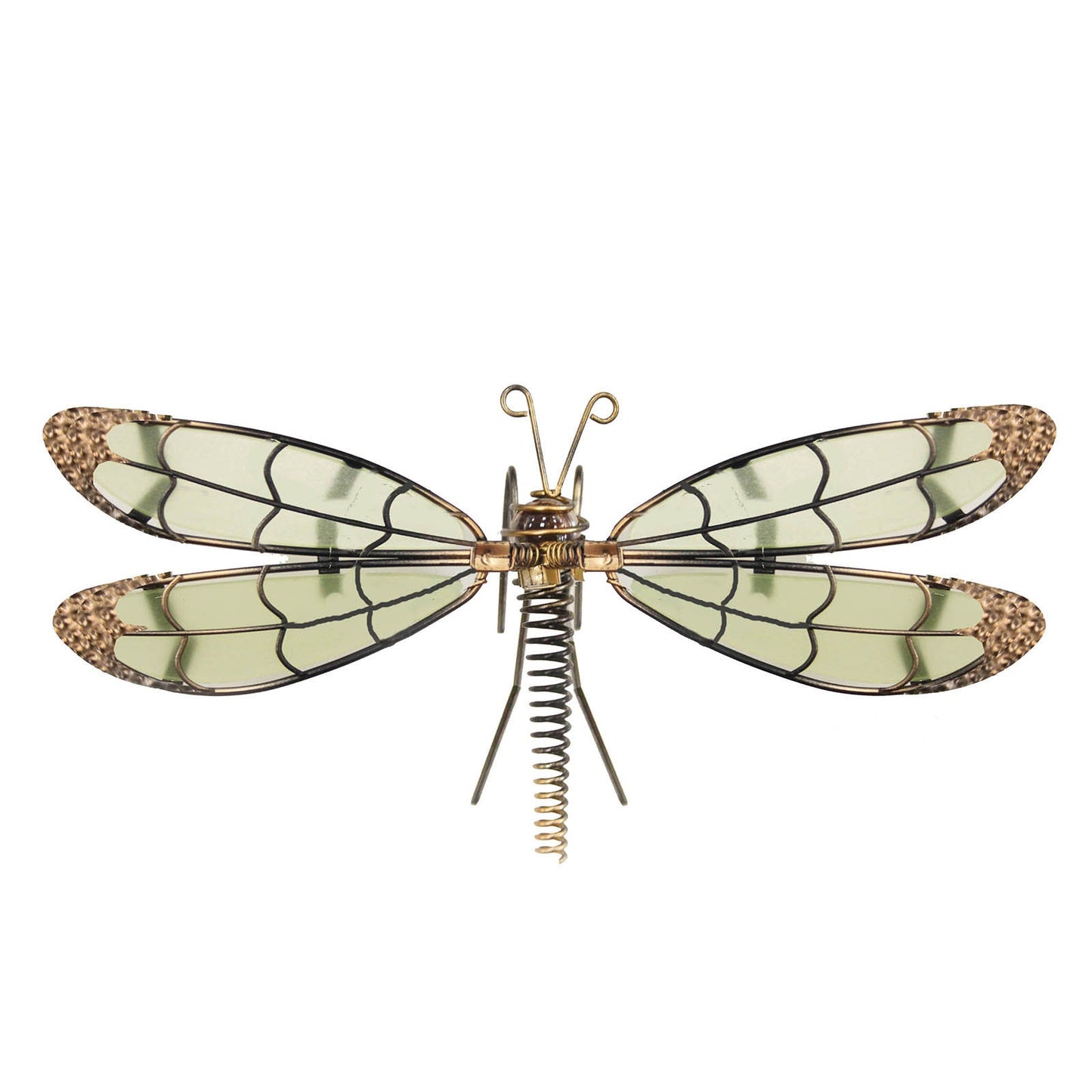 Suspension en verre en forme de libellule et de papillon qui brille dans le noir
