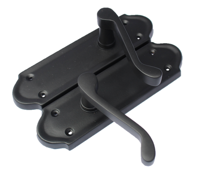 Poignées de porte Ashford en laiton noir mat, lot de 1, 4 ou 6 paires