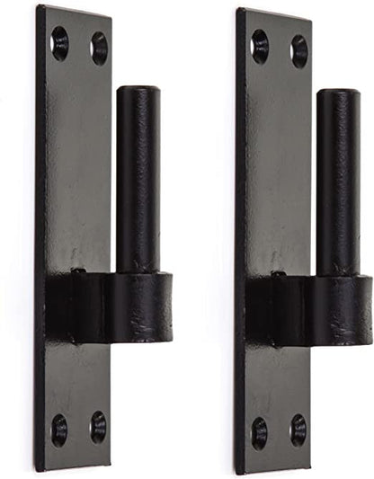 2 crochets de portail robustes pour supports de charnière de portail à bande, goupille de 16 mm, noir