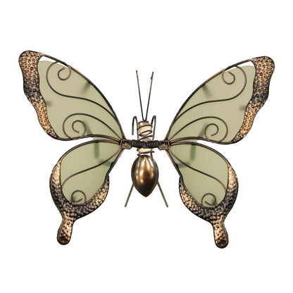 Suspension en verre en forme de libellule et de papillon qui brille dans le noir