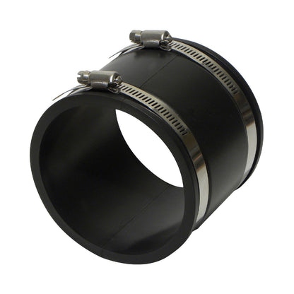 Raccord en caoutchouc 4" pour tuyau de drainage en PVC 110 mm - Raccord de réparation avec clips