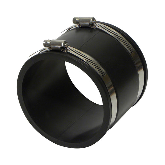 Raccord en caoutchouc 4" pour tuyau de drainage en PVC 110 mm - Raccord de réparation avec clips