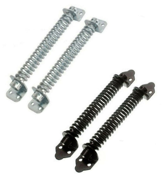 2x RESSORT DE FERMETURE DE PORTAIL DE JARDIN réglable 8" ou 10" Noir Galv