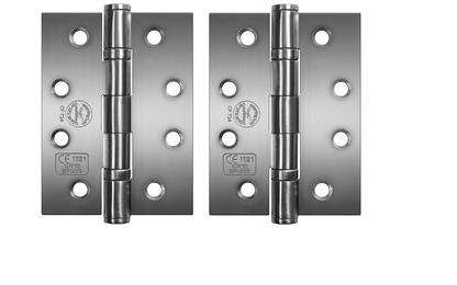 Charnières de porte coupe-feu à roulement à billes en acier inoxydable PERRY SATIN 100 mm - Grade 13 - Marquage CE