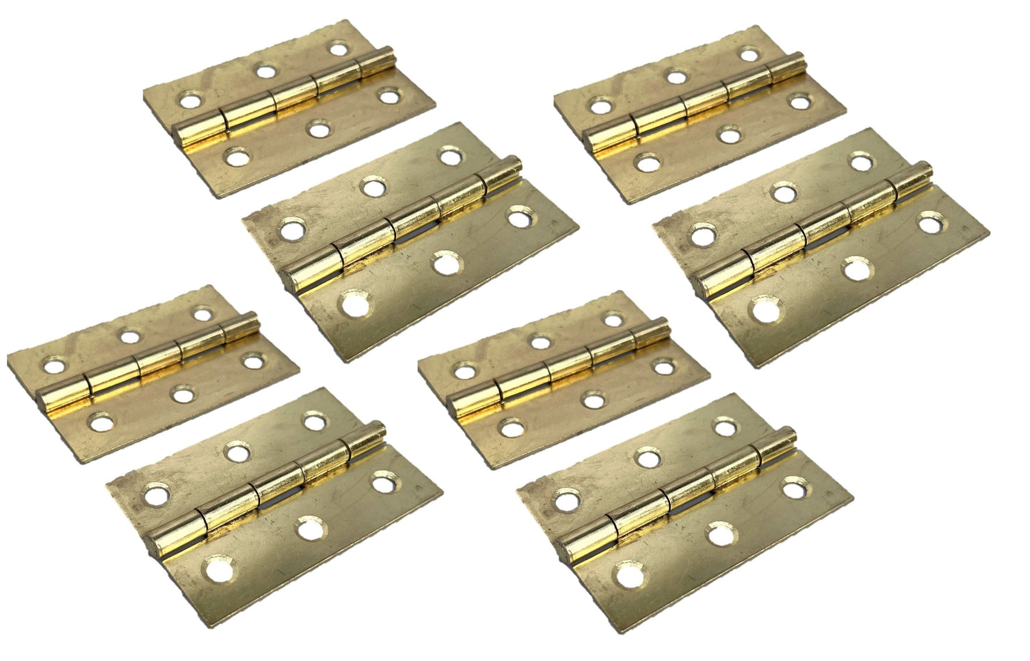 CHARNIÈRES À BOUT 75 mm (3 po) - Charnières de porte plaquées laiton - tailles de paquets multiples