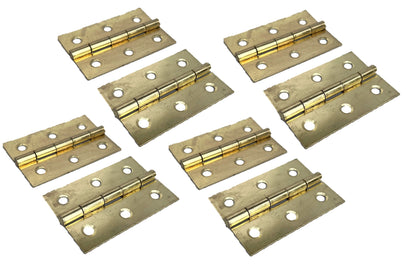 CHARNIÈRES À BOUT 75 mm (3 po) - Charnières de porte plaquées laiton - tailles de paquets multiples