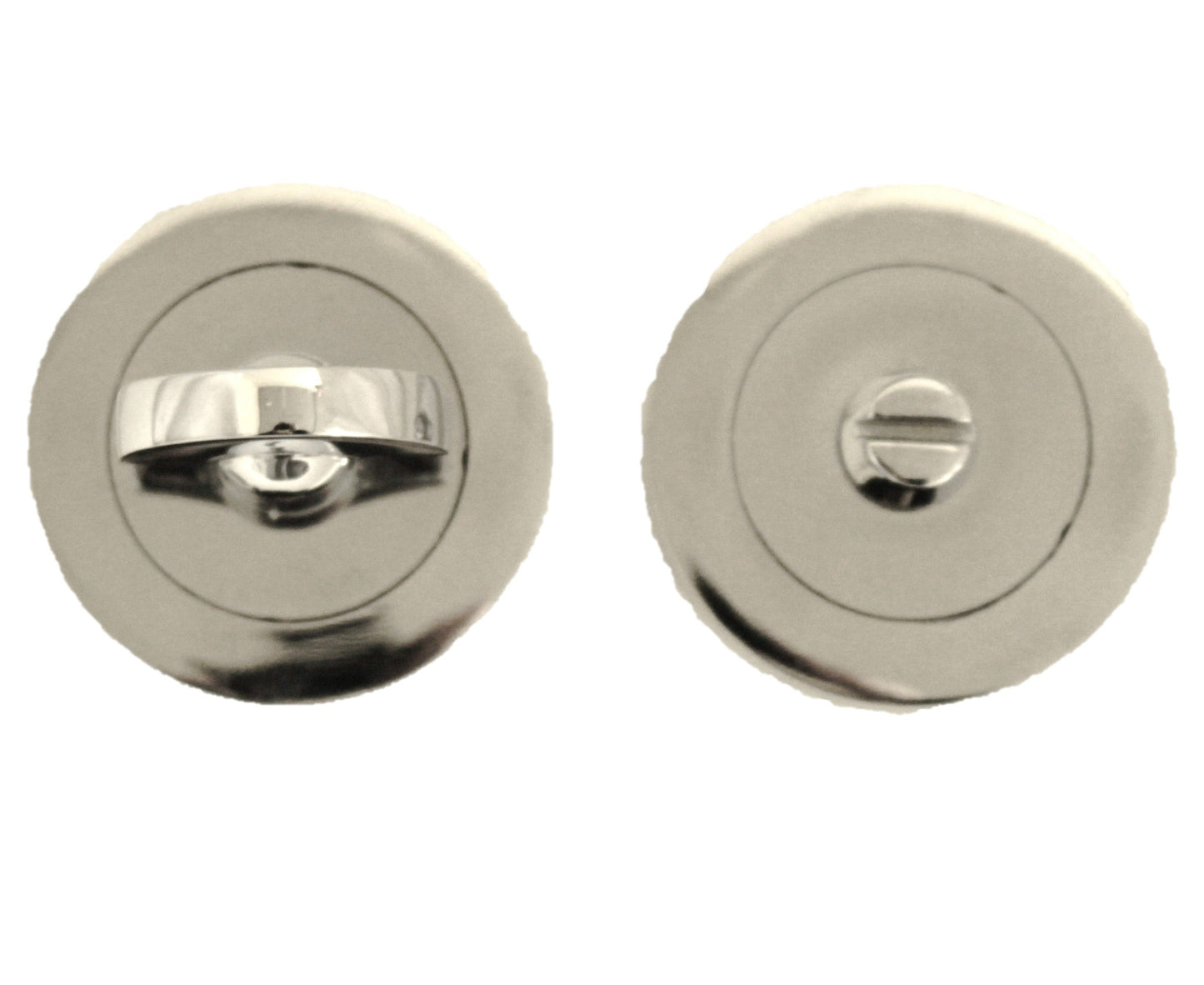 Porte de WC de salle de bain avec bouton rotatif et déverrouillage au pouce, chrome poli
