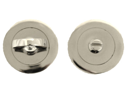 Porte de WC de salle de bain avec bouton rotatif et déverrouillage au pouce, chrome poli