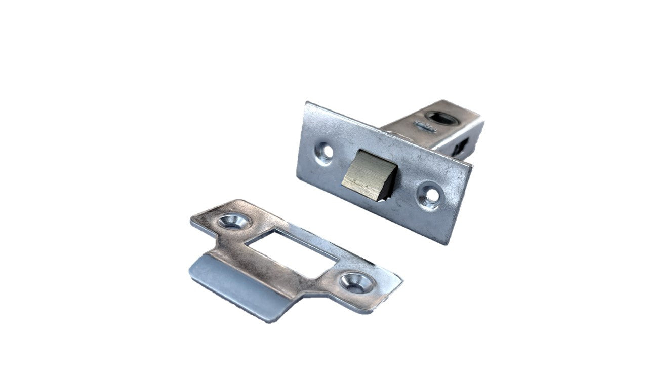 Loquet tubulaire à mortaise 2,5" 63 mm Poignée de porte intérieure Plaque nickelée 1-10