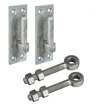 Paire de supports à goupille de 12 mm et 12 boulons à œil réglables de 100 mm galvanisés