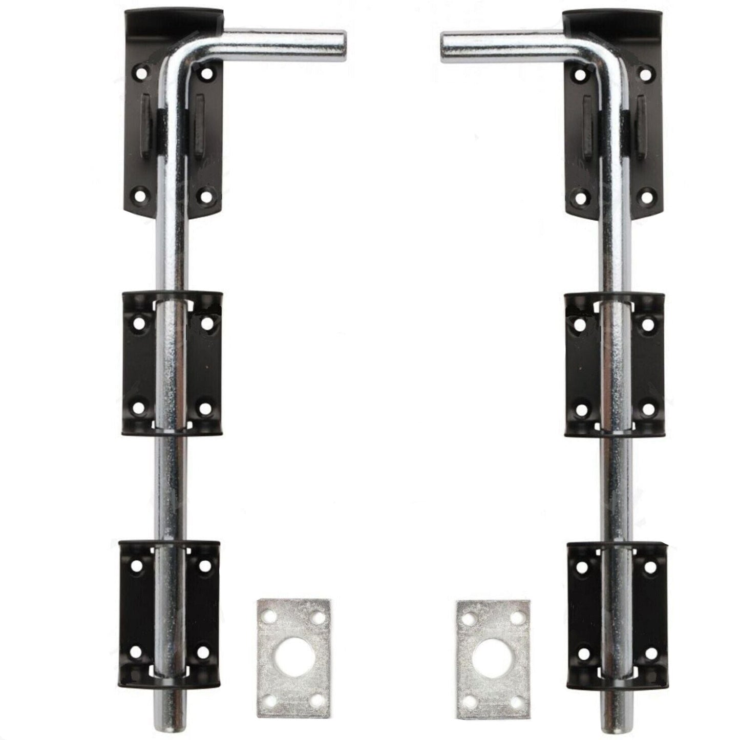 2 verrous de porte d'écurie de 24 po pour garage, hangar et portail