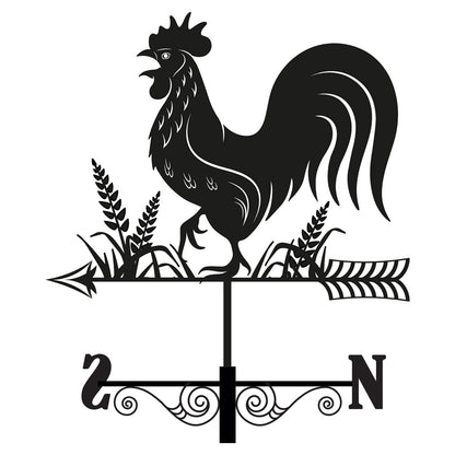 Girouette en métal en forme de coq