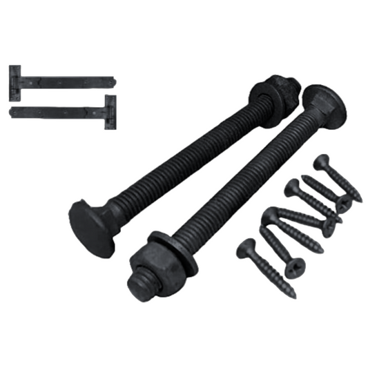 Ensemble de FIXATIONS (UNIQUEMENT) pour crochets et bandes NOIRES 10" - 36"