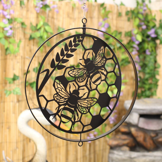 Tourniquet suspendu en forme de silhouette d'abeille - Bronze noir