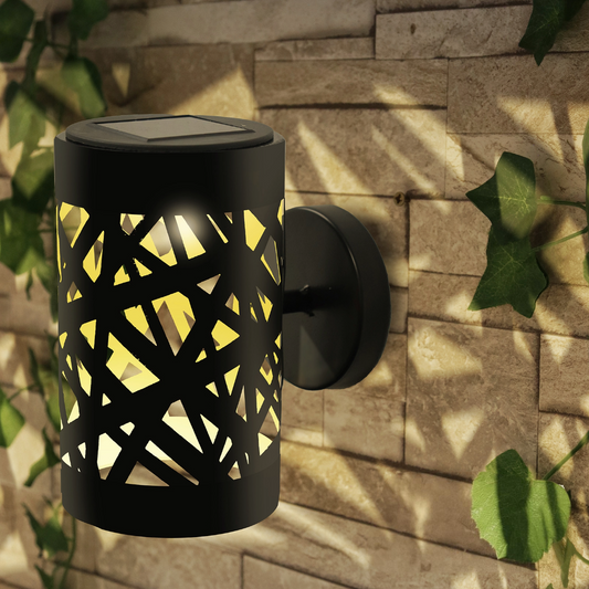 Applique murale solaire à LED en métal pour jardin