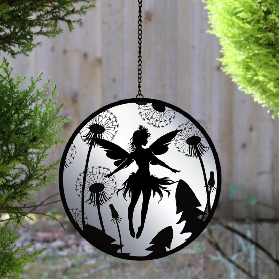 Miroir féerique suspendu Silhouette Spinner - Suspension arbre noir magique