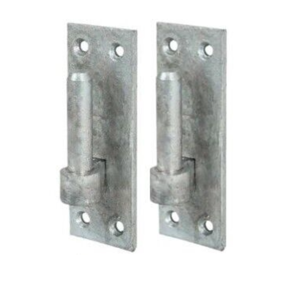 2 crochets de portail robustes pour supports de charnière de portail à bande, goupille galvanisée de 16 mm