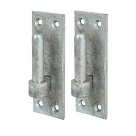 2 crochets de portail robustes pour supports de charnière de portail à bande, goupille galvanisée de 16 mm
