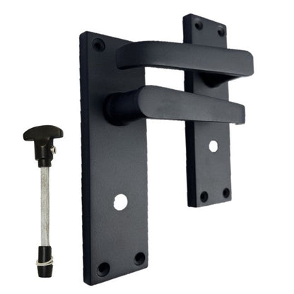 Poignées de porte droites pour baignoire - Noir mat 150 x 40 mm