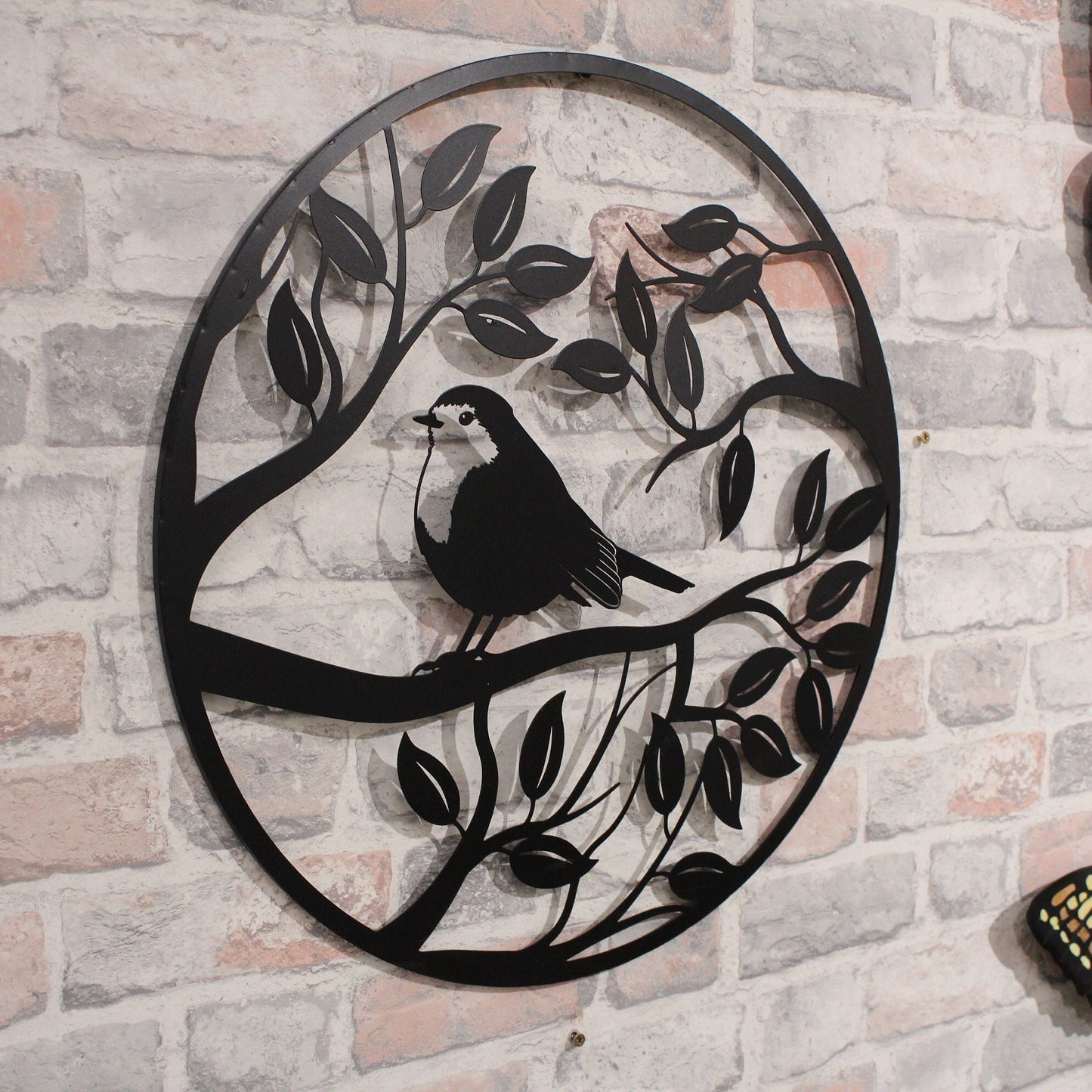 Décoration murale en métal noir représentant une silhouette de Robin des Bois