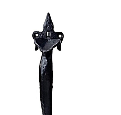 Loquet Suffolk en fonte noire antique avec fleur de lys - Intérieur/extérieur 