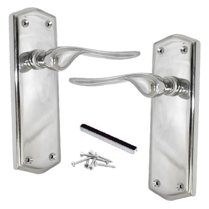 Poignées de porte à levier Stellar Scroll - Chrome 170 x 50 mm