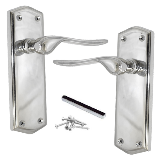 Poignées de porte à levier Stellar Scroll - Chrome 170 x 50 mm