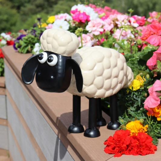 Sculpture en métal Shaun noir et blanc