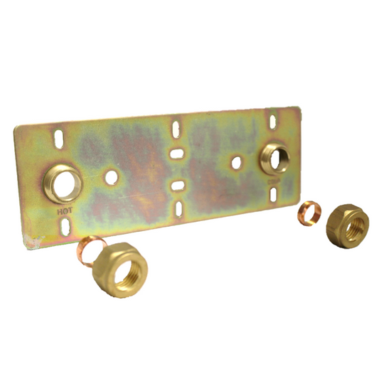 Plaque de fixation de douche dissimulée pour robinet à barre apparente 150 mm 