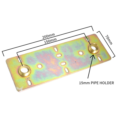 Plaque de fixation de douche dissimulée pour robinet à barre apparente 150 mm 