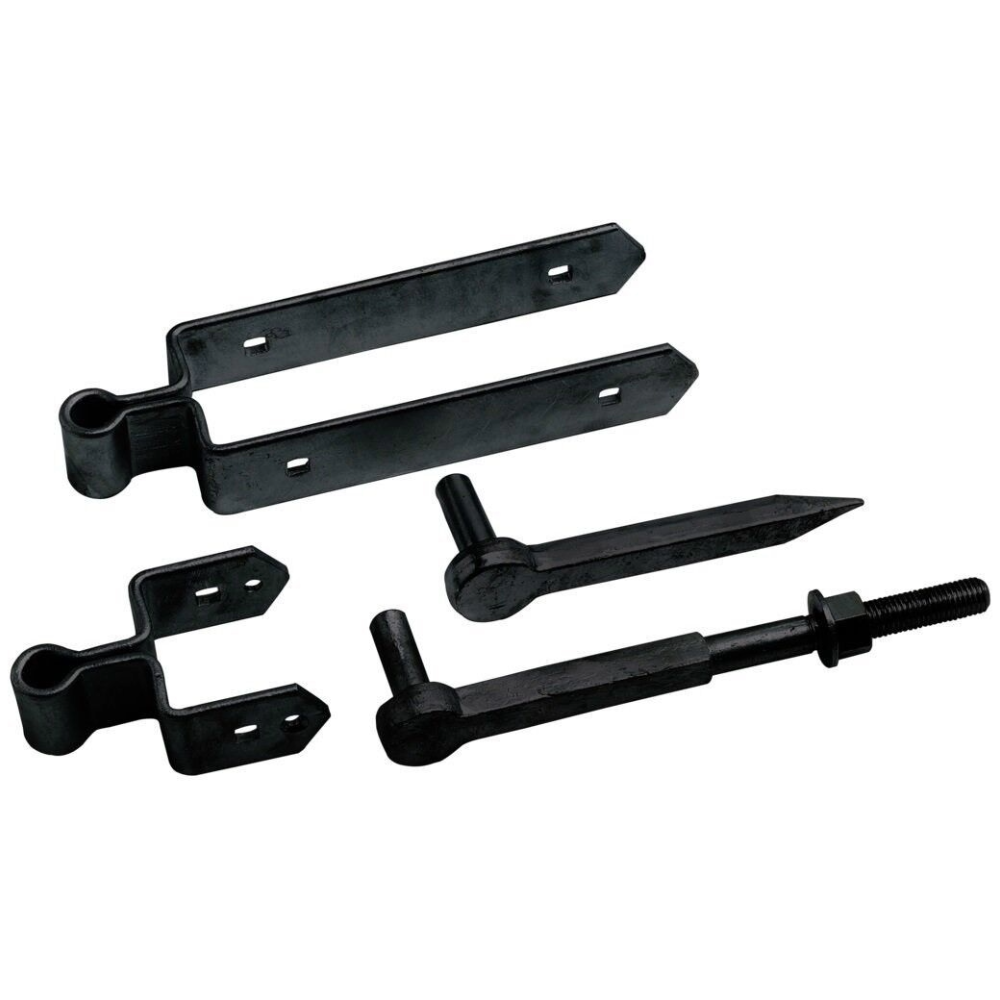 Charnière de portail à double sangle 24" 600 mm pour ferme/champ NOIRE