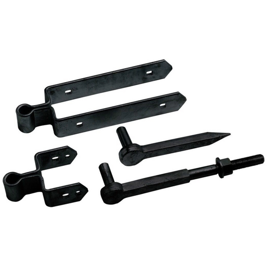 Charnière de portail à double sangle 24" 600 mm pour ferme/champ NOIRE