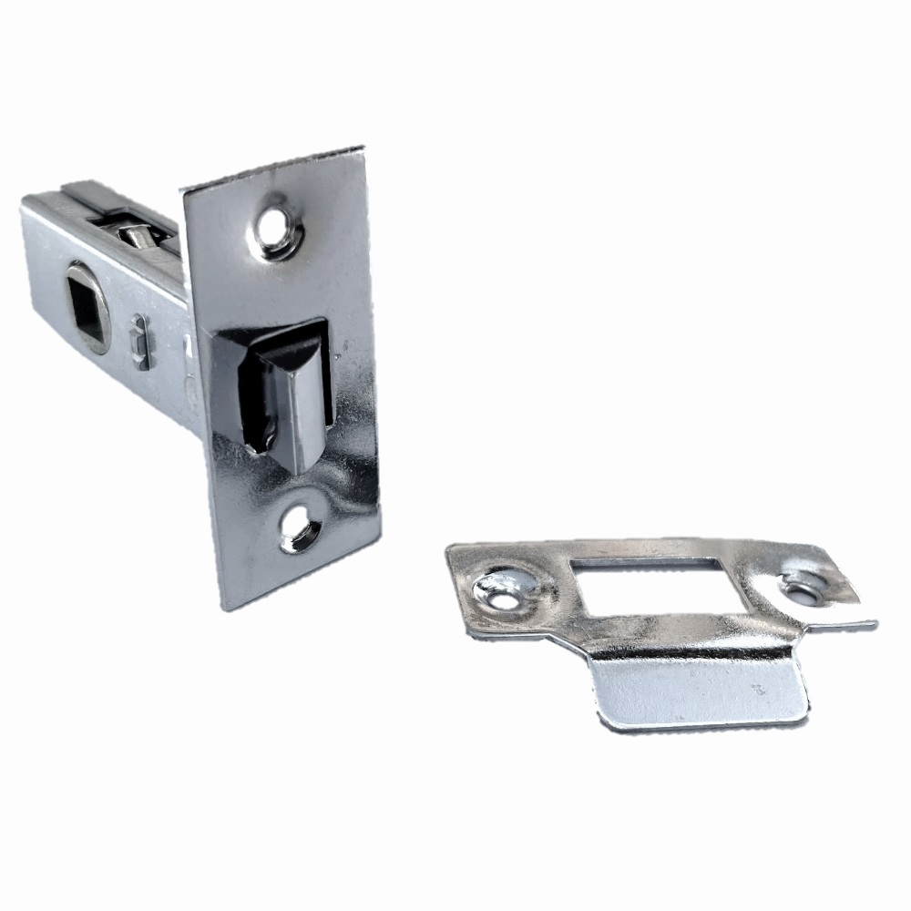 Loquet tubulaire à mortaise 2,5" 63 mm Poignée de porte intérieure Plaque nickelée 1-10