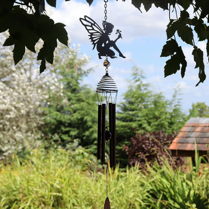 Carillon à vent Silhouette Fairy - Noir